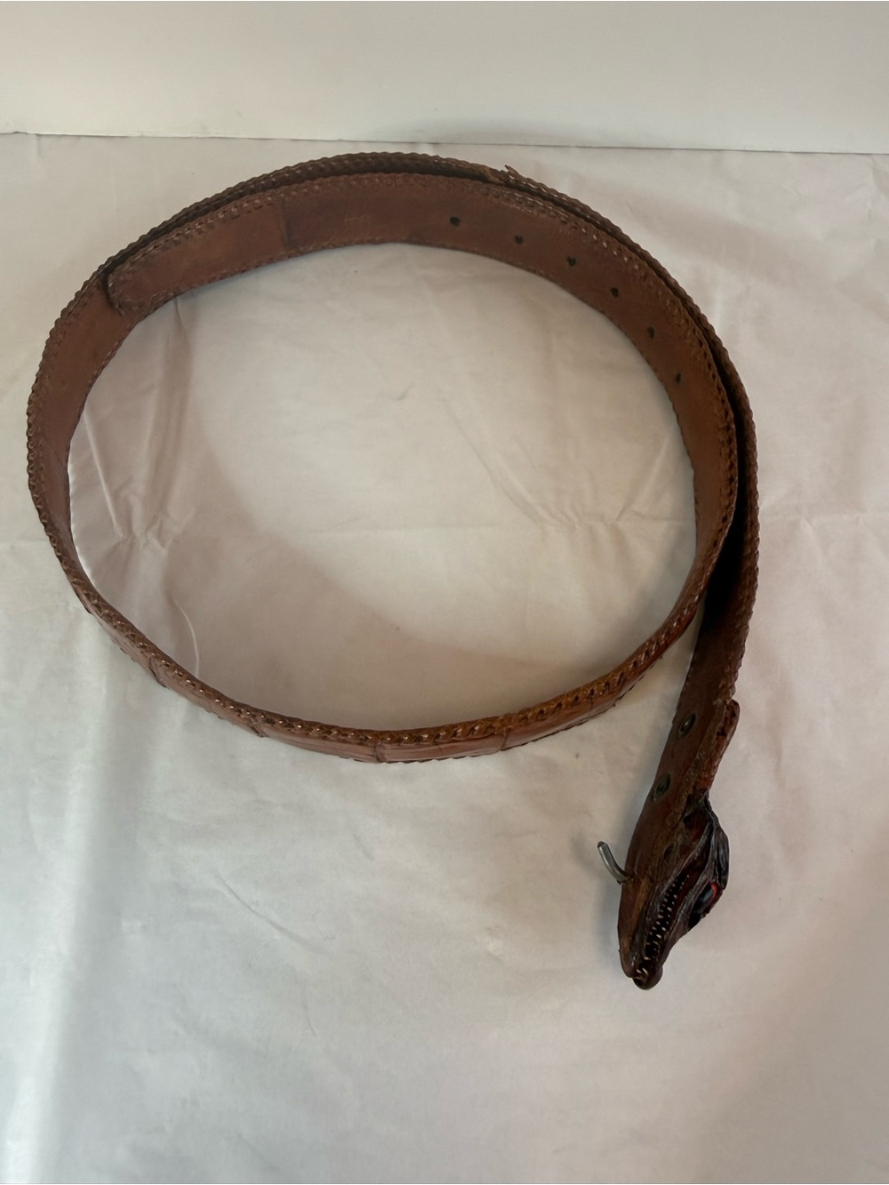 🐍Brown Leather Snake Head Belt🐍